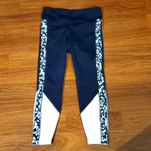 GAP Fit Women's Navy Blue/White Active Workout Pants - Size Medium